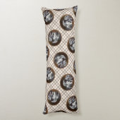 ケスホンド絵を描の遊び時間かわいいオリジナルドッグアート ボディピロー (裏面 (縦))