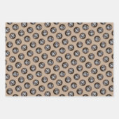 ケスホンド絵を描の遊び時間かわいいオリジナルドッグアート ラッピングペーパーシート (正面)