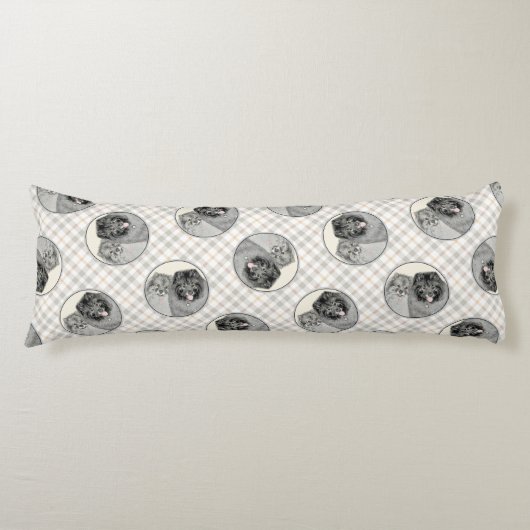 ケスホンド絵を描の2ケスホンデンオリジナルドッグアート ボディピロー (正面)