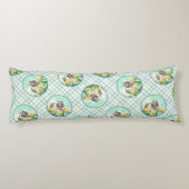 ケスホンド絵を描インチューリップかわいいオリジナルドッグアート ボディピロー (裏面)