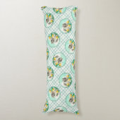 ケスホンド絵を描インチューリップかわいいオリジナルドッグアート ボディピロー (正面縦)