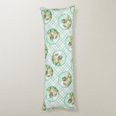 ケスホンド絵を描インチューリップかわいいオリジナルドッグアート ボディピロー (裏面 (縦))