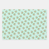 ケスホンド絵を描インチューリップかわいいオリジナルドッグアート ラッピングペーパーシート (正面)