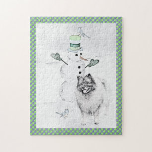 ケスホンド雪だるま絵画ズ・ドッグアート ジグソーパズル