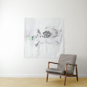 ケスホンド雪だるま絵画ズ・ドッグアート タペストリー (インサイチュ)