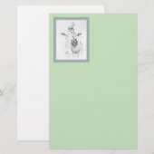 ケスホンド雪だるま絵画ズ・ドッグアート 便箋 (正面/裏面)