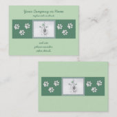 ケスホンド雪だるま絵画ズ・ドッグアート 名刺 (正面/裏面)