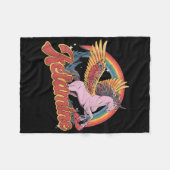 ケタミユーモアのあるン馬エマージェンシーおもしろいメンタルヘア フリースブランケット (正面(横))