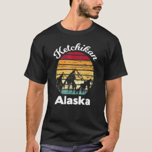ケチカンアラスカ山景色レトロヴィンテージ1 Tシャツ