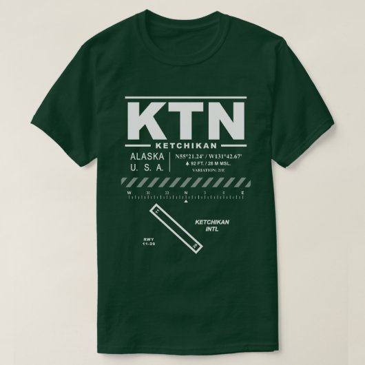 ケチカン国際的エアポートKTN Tシャツ (デザイン正面)