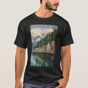 ケチカン アラスカ イラスト 旅行 アート ヴィンテージ Tシャツ