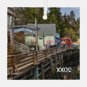 ケチカン、アラスカ、クリーク通り、 ガラスオーナメント (裏面)