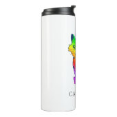 ケチコーンレインボーユニコーンパーソナライズされた猫 タンブラー (回転左)