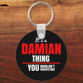 ケチャが分からないのはダミアンだ キーホルダー (正面)