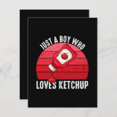 ケチャップが大好きな男の子 ノートカード (正面/裏面)