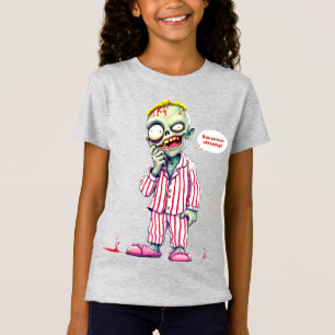 ケチャップで脳の味が良い!ゾンビが詰まった状態 Tシャツ