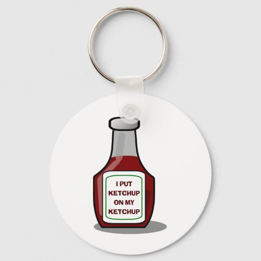 ケチャップにケチャップを乗せた キーホルダー (正面)