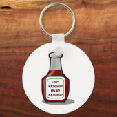 ケチャップにケチャップを乗せた キーホルダー (正面)