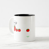 ケチャップの冗談のマグ ツートーンマグカップ (正面左)