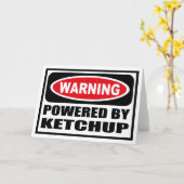 ケチャップの挨拶状によって動力を与えられる警告 カード (黄色い花)