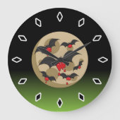 ケチャップイーターヴァンパイアこうもり ラージ壁時計 (正面)