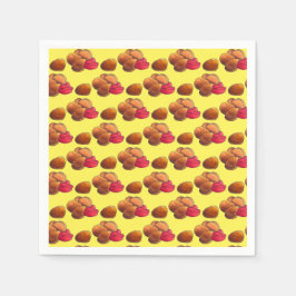 ケチャップジャンクフード付きチキンナゲットグルメ スタンダードカクテルナプキン