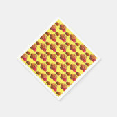 ケチャップジャンクフード付きチキンナゲットグルメ スタンダードカクテルナプキン (角)