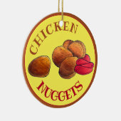 ケチャップジャンクフード付きチキンナゲットグルメ セラミックオーナメント (右)