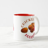 ケチャップジャンクフード付きチキンナゲットグルメ ツートーンマグカップ (正面右)