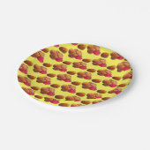 ケチャップジャンクフード付きチキンナゲットグルメ ペーパープレート (アングル)