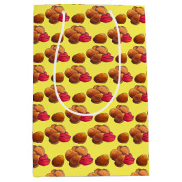 ケチャップジャンクフード付きチキンナゲットグルメ ミディアムペーパーバッグ