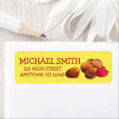 ケチャップジャンクフード付きチキンナゲットグルメ ラベル (インサイチュ)