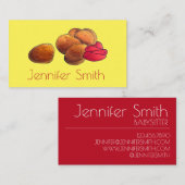 ケチャップジャンクフード付きチキンナゲットグルメ 名刺 (正面/裏面)