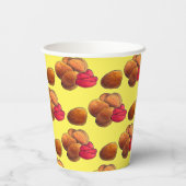 ケチャップジャンクフード付きチキンナゲットグルメ 紙コップ (裏面)