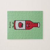 ケチャップボトルのトマトソースのテーブルの香辛料の空想 ジグソーパズル (横)