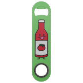 ケチャップボトルのトマトソースのテーブルの香辛料の空想 スピード栓抜き (裏面)