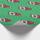 ケチャップボトルのトマトソースのテーブルの香辛料の空想 ラッピングペーパー (角)