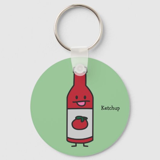 ケチャップボトルトマトソーステーブルファンシー調味料 キーホルダー (正面)