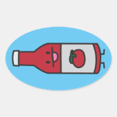 ケチャップボトルトマトソーステーブルファンシー調味料 楕円形シール (正面)