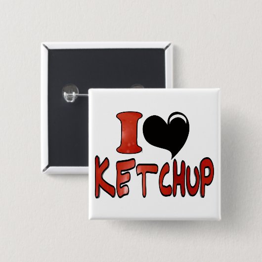 ケチャップ大好き 缶バッジ (正面&裏面)