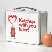 ケチャップ後でフードパンユーモア メタルランチボックス (インサイチュ)