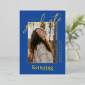 ケッタリング大学卒業式 箔招待状 (立ち正面)
