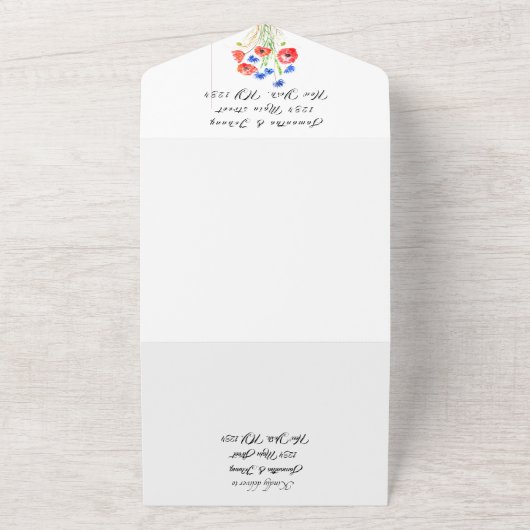 ケッパイズコーンフラワーズ結婚フローラエレガントズ オールインワン招待状 (外側)