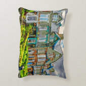 ケッビクトリアンウィッ絵を描クの水色の家 アクセントクッション (裏面(縦))