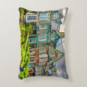 ケッビクトリアンウィッ絵を描クの水色の家 アクセントクッション (正面(垂直))