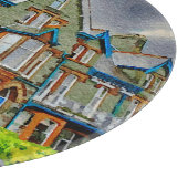 ケッビクトリアンウィッ絵を描クの水色の家 カッティングボード (角)