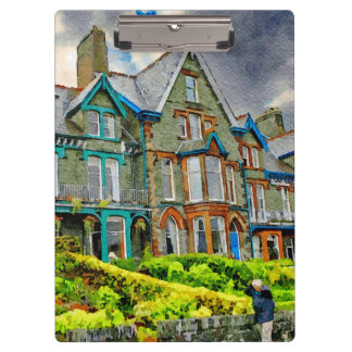 ケッビクトリアンウィッ絵を描クの水色の家 クリップボード