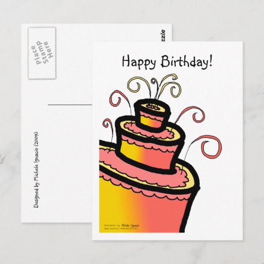 ケッ祝キで！ ポストカード (正面/裏面)