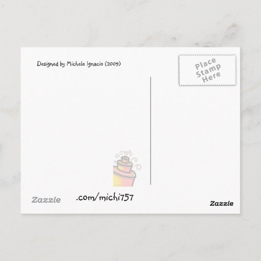 ケッ祝キで! ポストカード (裏面)