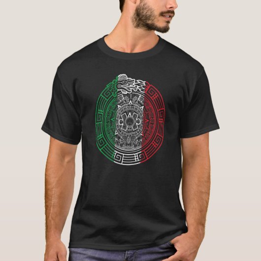 ケツァルコアトルアステカオロボロス羽毛ヘビMex Tシャツ (正面)